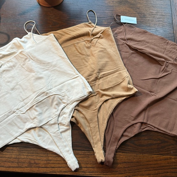 Banana Republic Strappy Thong Bodysuit - Set of 3 - sz L - Picture 2 of 8